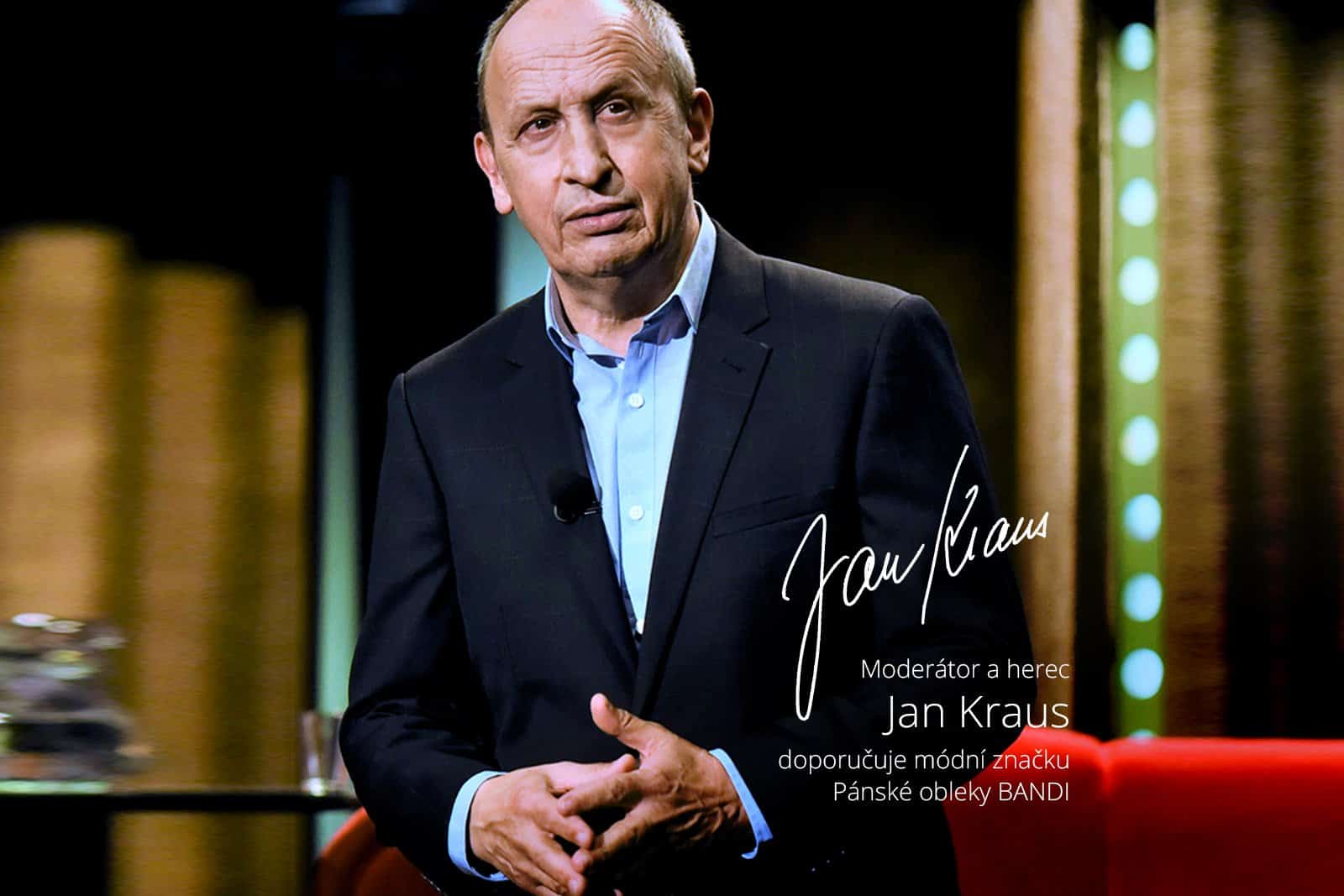 Moderátor a herec Jan Kraus v obleku BANDI