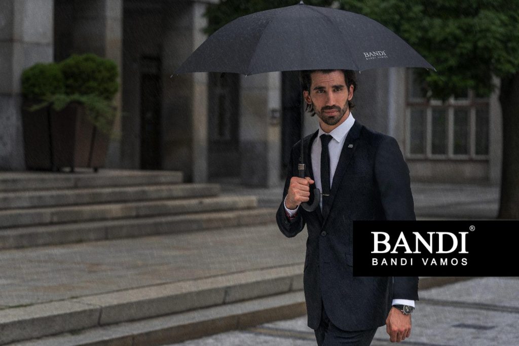 Černé pánské deštníky BANDI vás ochrání před jakoukoliv nepřízní počasí 