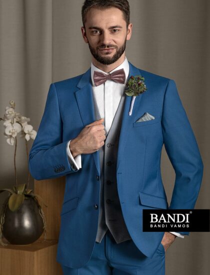 Světle modrý pánský oblek BANDI, Arturo, Slim Fit