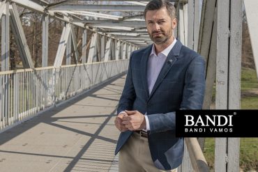 Modré kárované volnočasové sako BANDI Estel s košilí