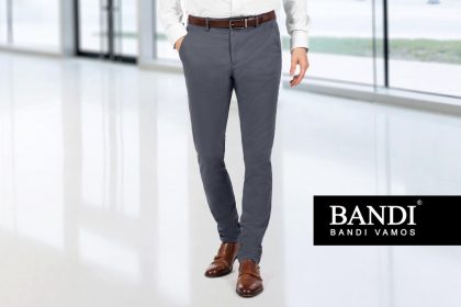 Tmavě šedé bavlněné kalhoty BANDI Benduro