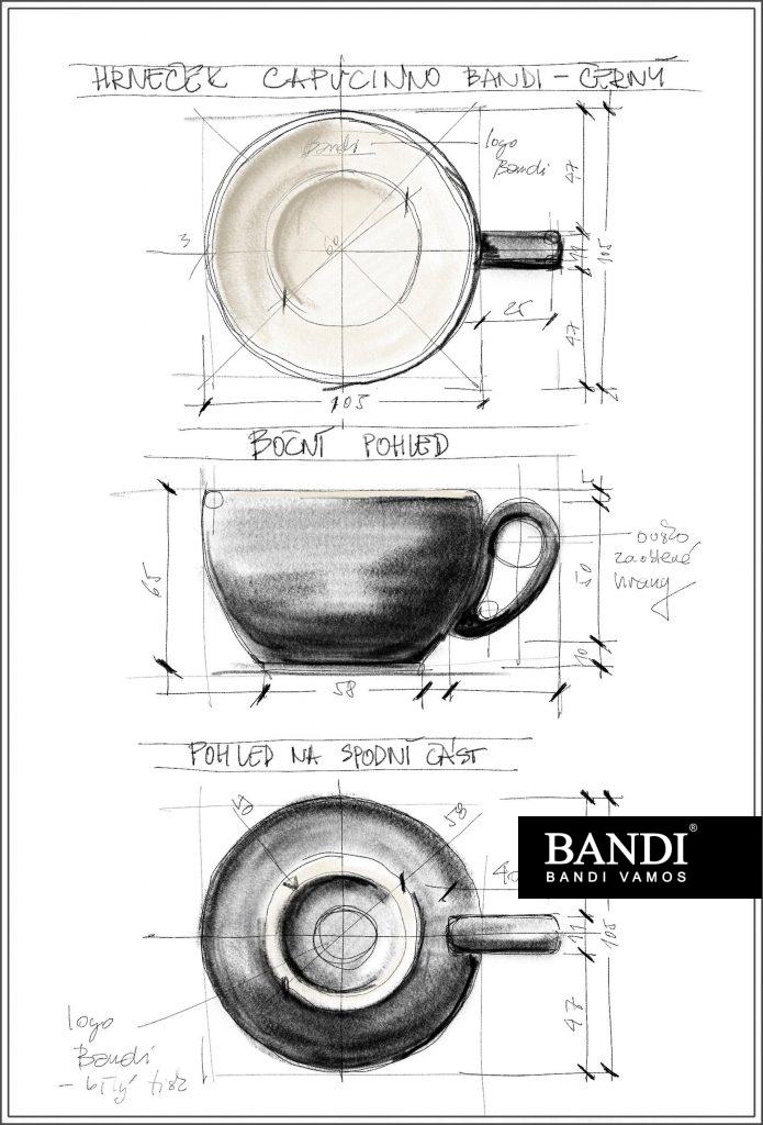 Návrh kávového šálku BANDI