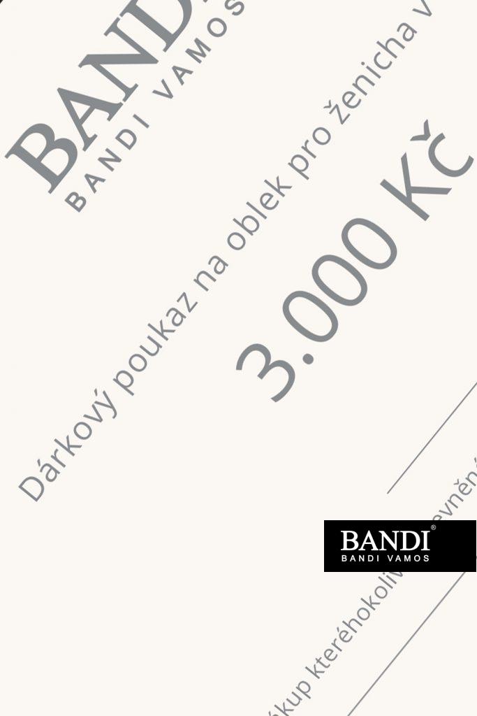 Dárkový poukaz pro návštěvníka expozice BANDI na pánský značkový oblek