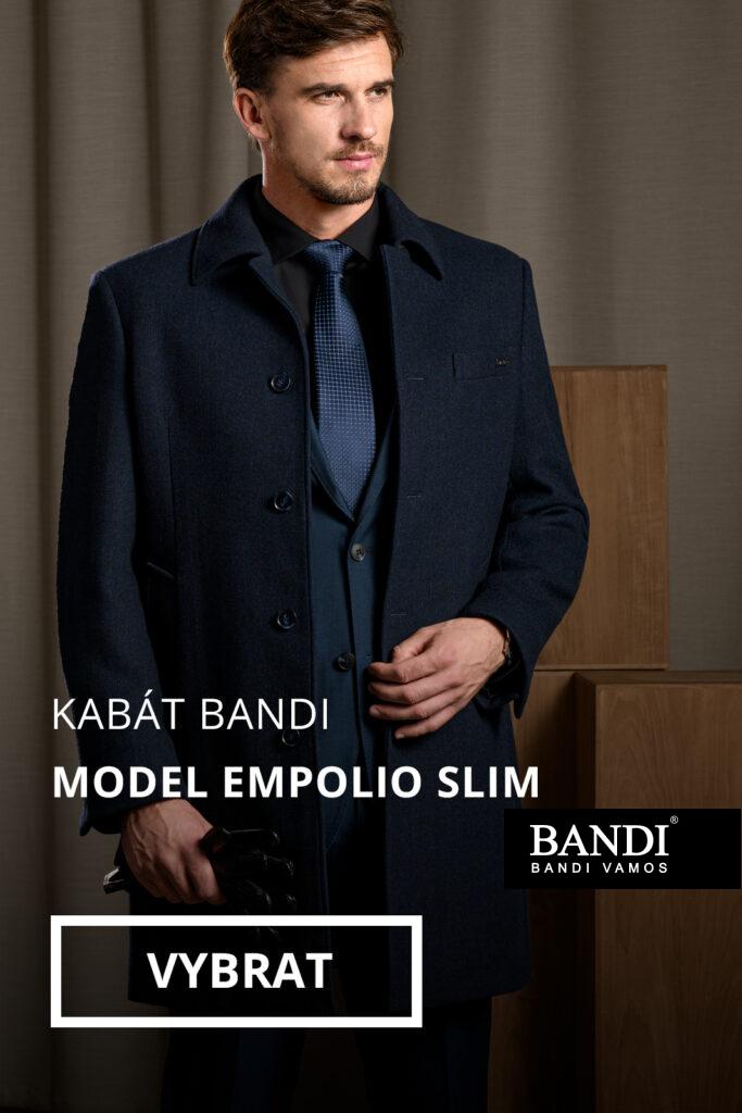 Vlněný kabát BANDI, model Empolio Marin, Slim