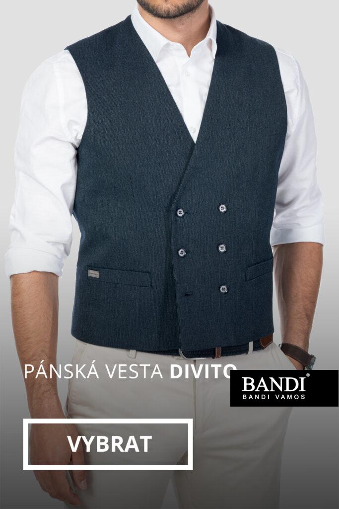 Pánská vesta BANDI, Divito, Slim