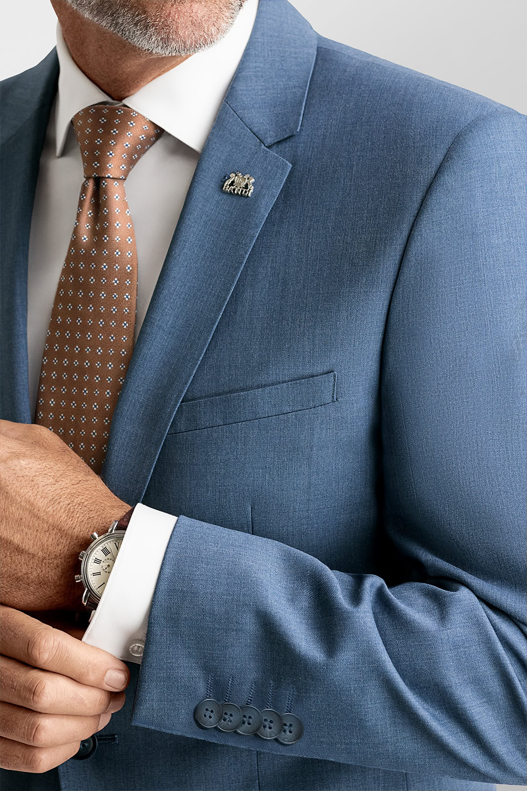 Světle modrý oblek BANDI