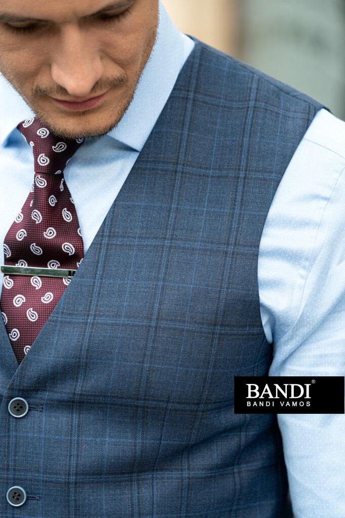 Pánská vesta BANDI Corsini Blu, Slim Fit