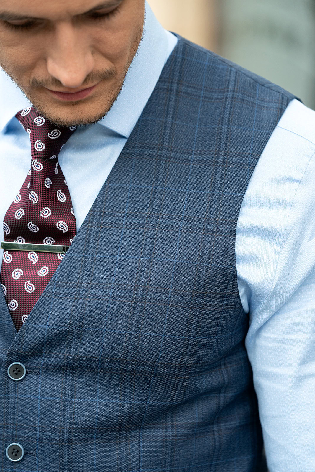 Pánská vesta BANDI Corsini Blu, Slim Fit