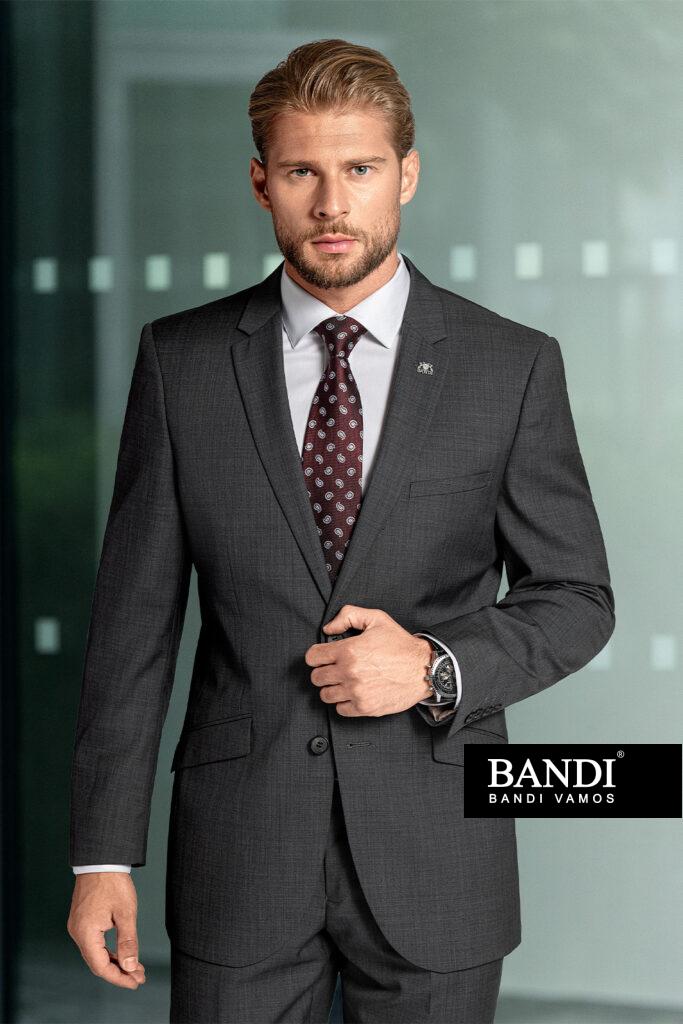 Dvoudílný pánský oblek BANDI Christello Antracit, Tailored Fit