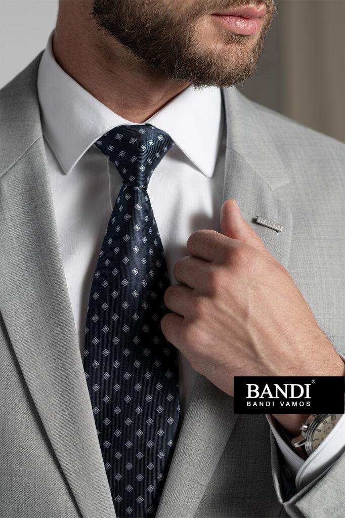 Pánský oblek BANDI Loriano Grigio, Tailored Fit