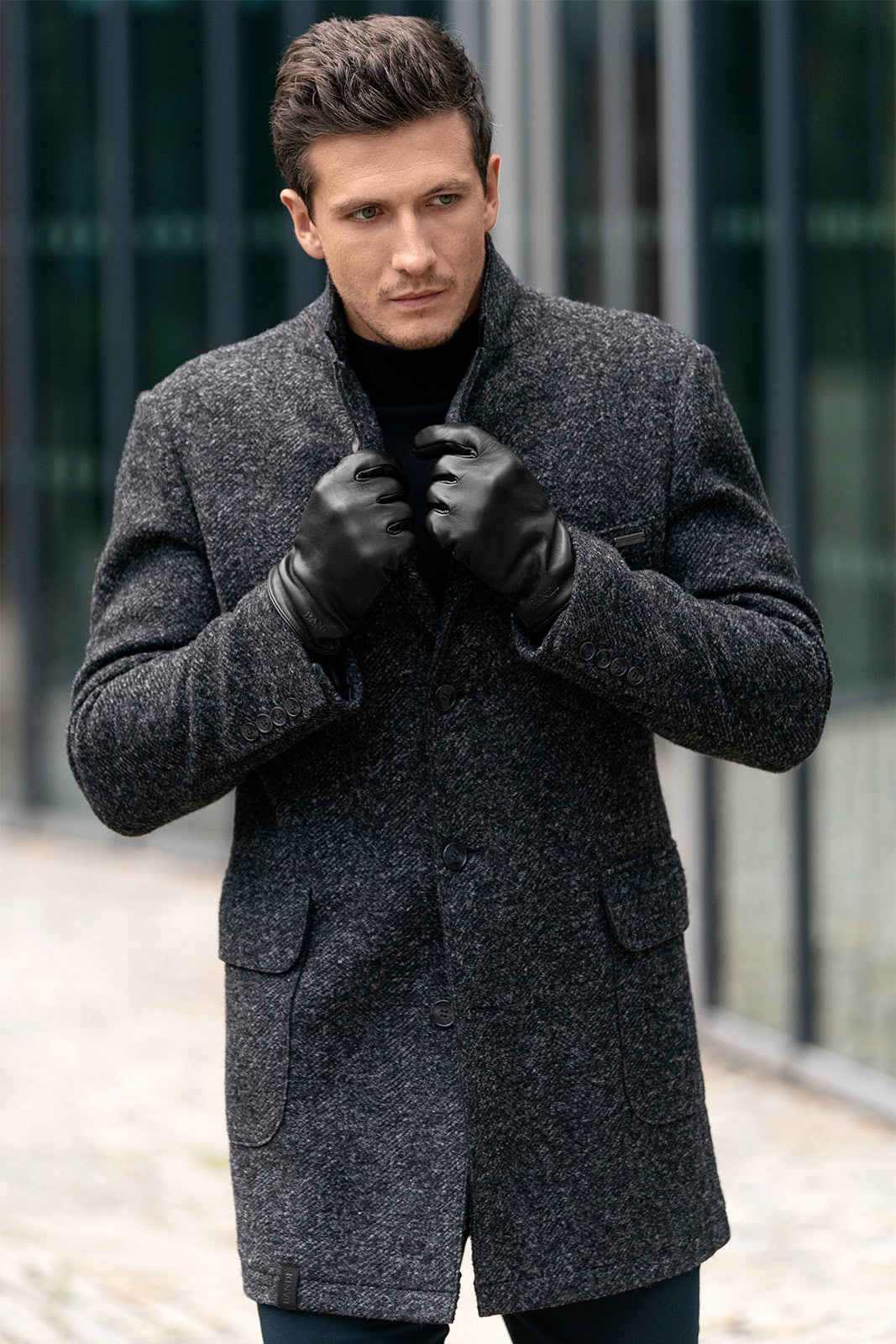 Pánský kabát BANDI Lucasso Antracit, Slim