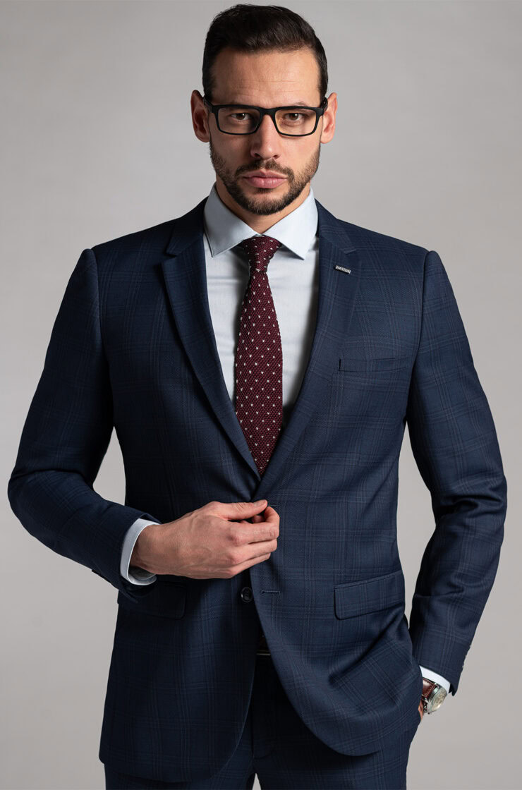 Pánský oblek BANDI Patterno Marin Slim Fit