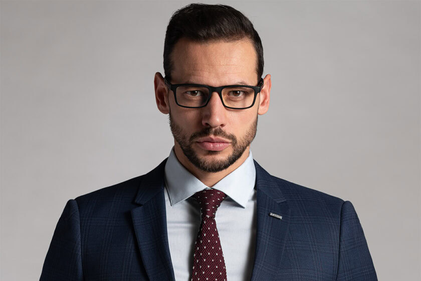 Pánský oblek BANDI Patterno Marin Slim Fit