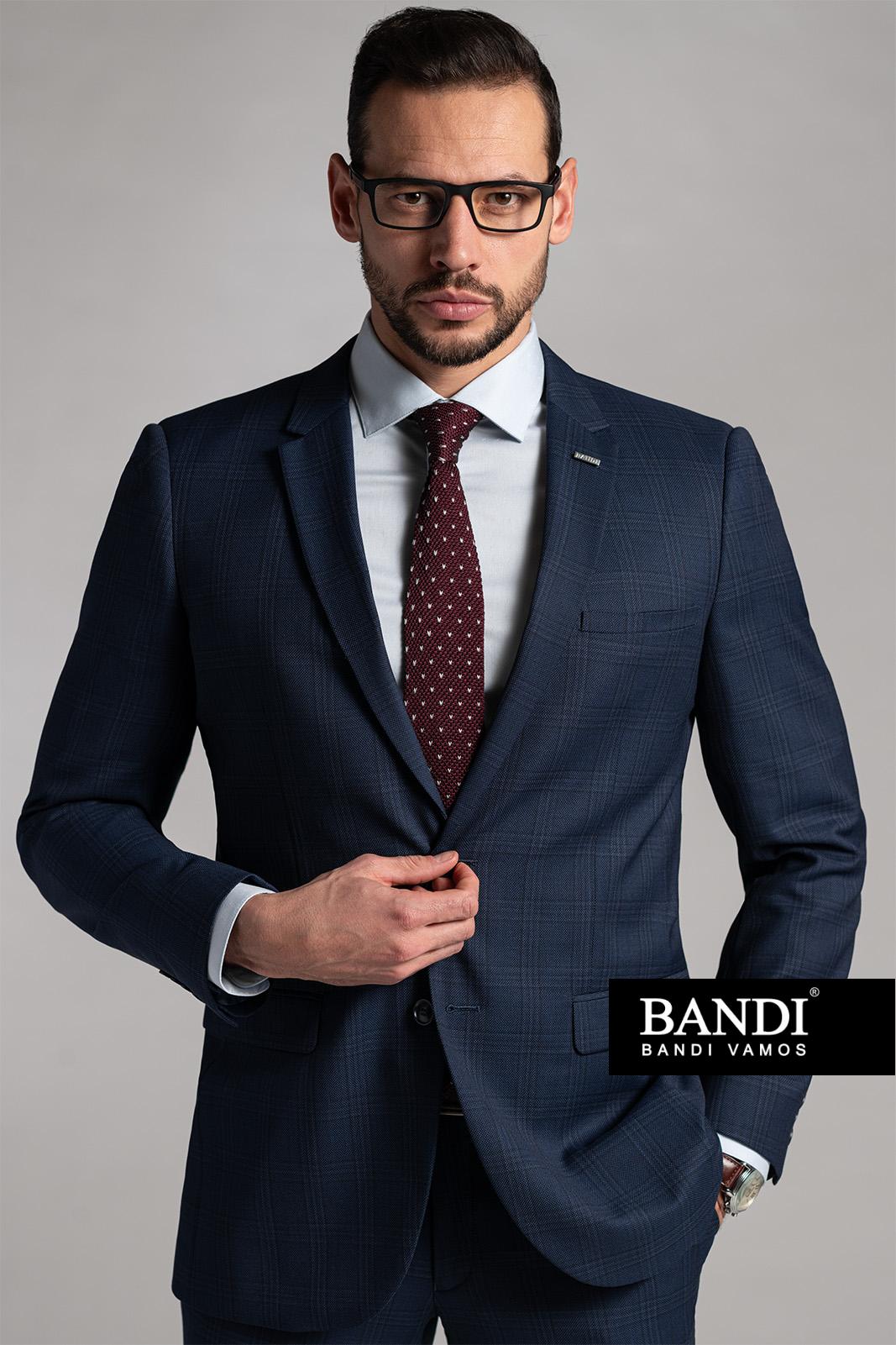 Pánský oblek BANDI Patterno Marin Slim Fit