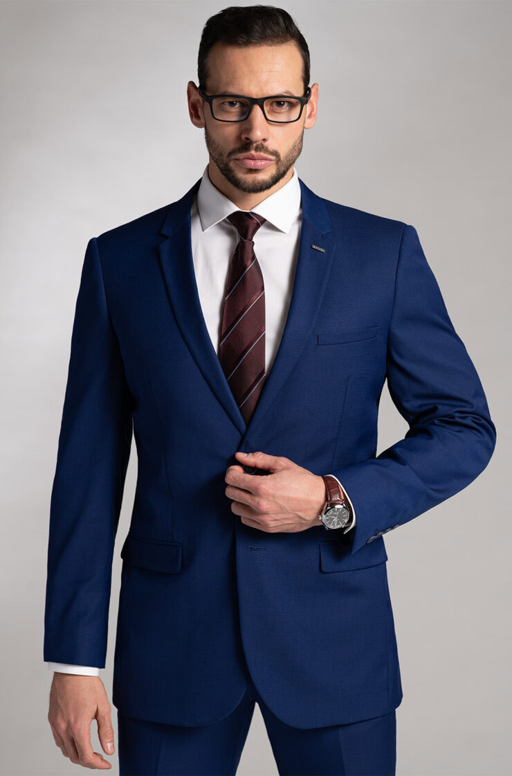 Pánský oblek Bandi Torrione Indaco, Slim Fit
