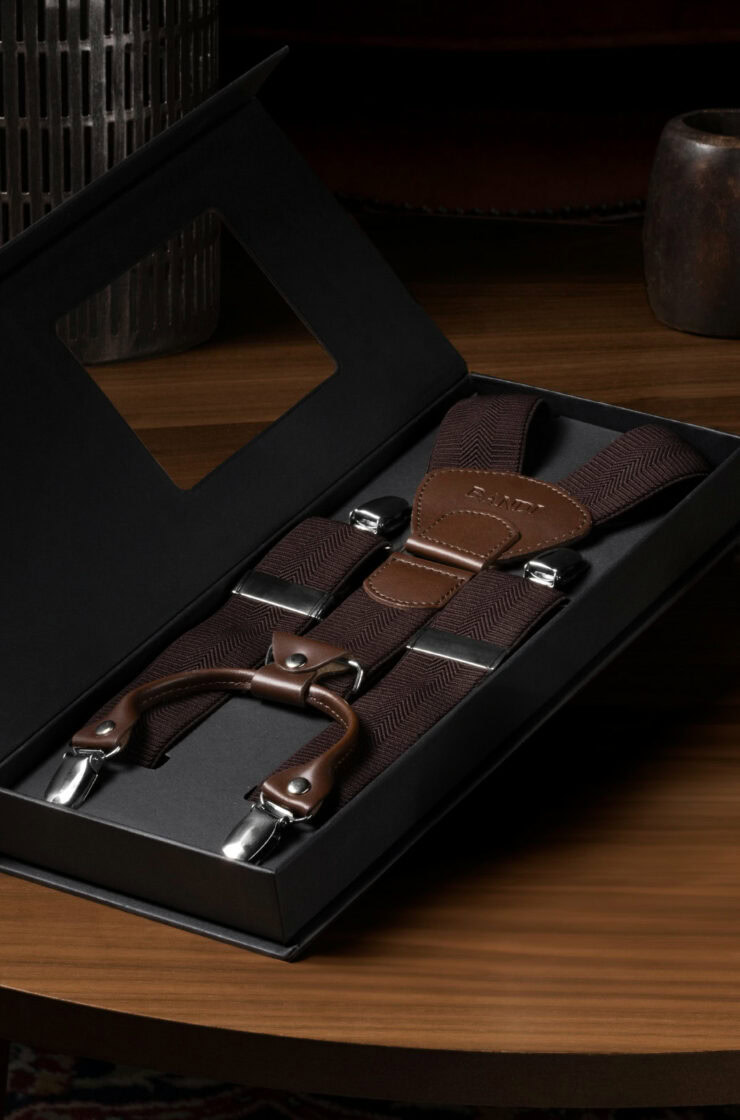 Pánské šle BANDI Bruno maron