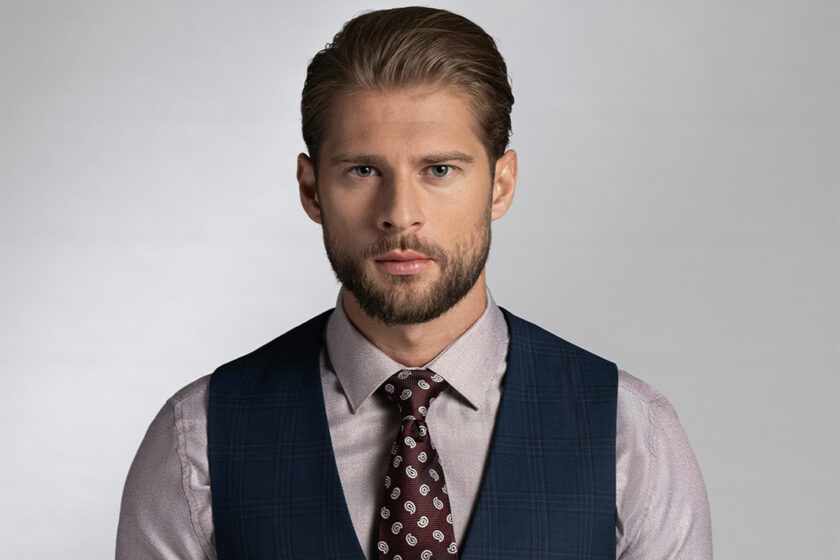 Pánské košile se vzorem rybí kosti VERTICE