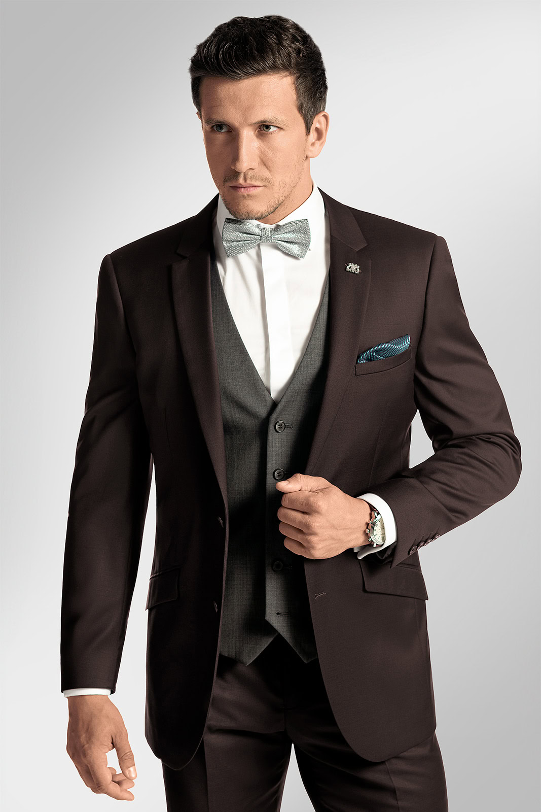 Kombinovatelný pánský oblek BANDI Toffiero Maron