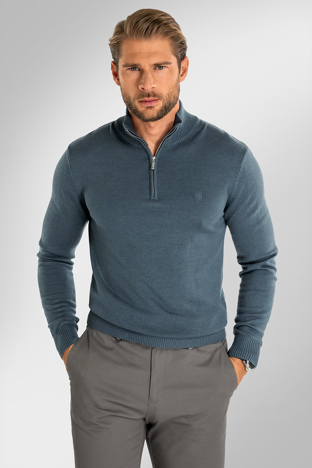 Pánský svetr se zipem